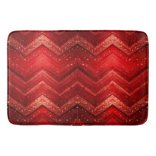 Red Decorative Glitter Bath Mat