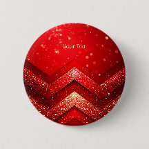 Red Decorative Glitter Button