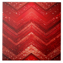Red Decorative Glitter Ceramic Tile
