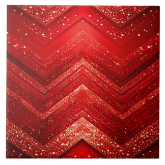 Red Decorative Glitter Ceramic Tile
