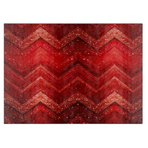 Red Decorative Glitter Cutting Board