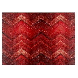Red Decorative Glitter Cutting Board