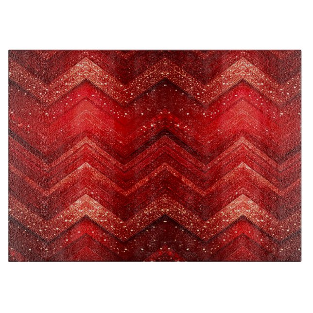 Red Decorative Glitter Cutting Board (Front)