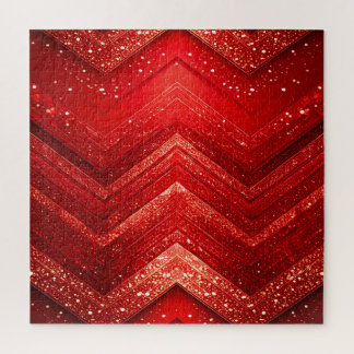 Red Decorative Glitter Jigsaw Puzzle
