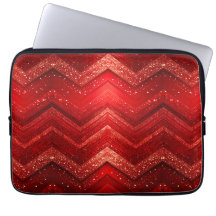 Red Decorative Glitter Laptop Sleeve