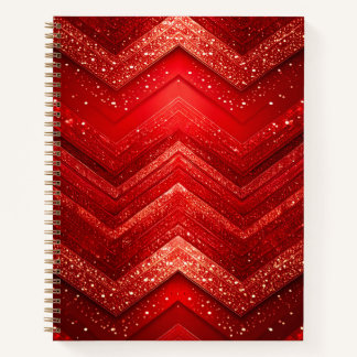Red Decorative Glitter Notebook