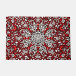 Red Decorative Holiday Doormat
