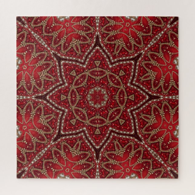 Red Decorative Jigsaw Puzzle (Vertical)