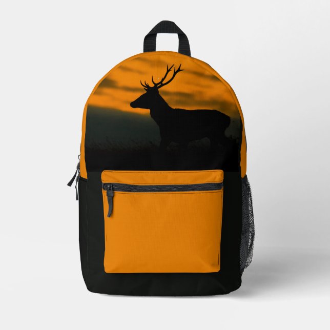 Red Deer at Dawn Printed Backpack (Front)