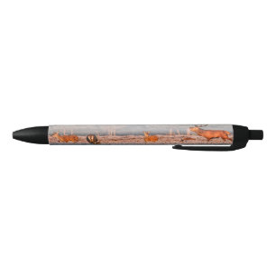 Red Deer Black Ink Pen