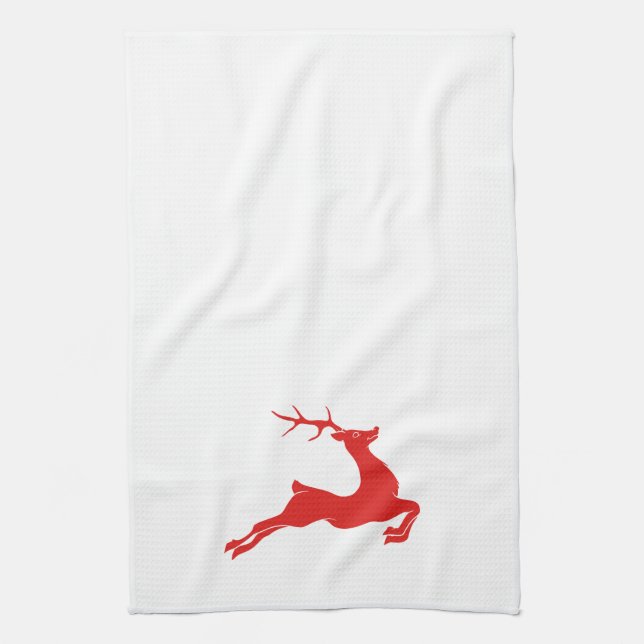 Red Deer Christmas Towel (Vertical)