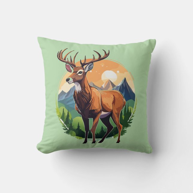 Red Deer Cushion (Front)