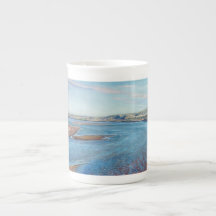 Red Deer Sandbars - bone china mug