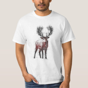 red deer scribble artwork T-Shirt