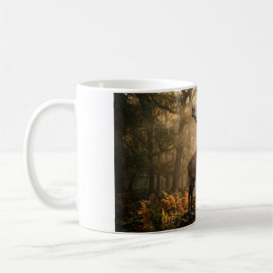 Red Deer Stag in the Forest Coffee Mug