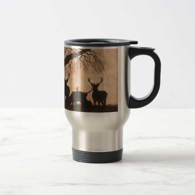 Red Deer Stags Travel Mug (Right)