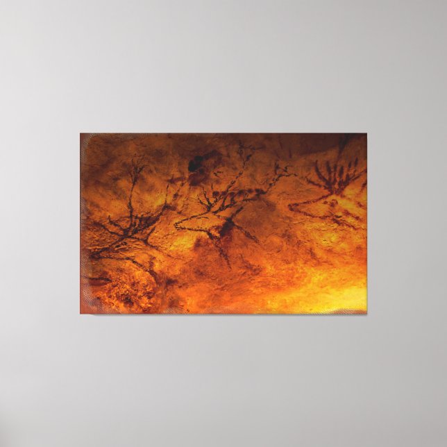 Red Deers Of Lascaux Canvas Print (Front)