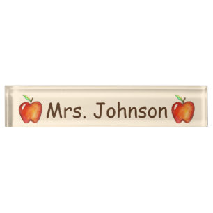 Red Delicious Apple for the Teacher Education Nameplate