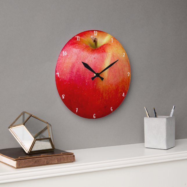RED DELICIOUS APPLE LARGE CLOCK (Office)