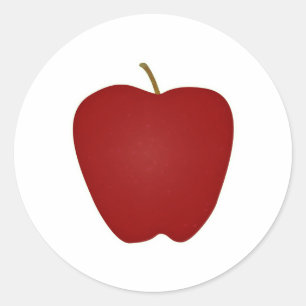 Red Delicious Apple Logo Classic Round Sticker