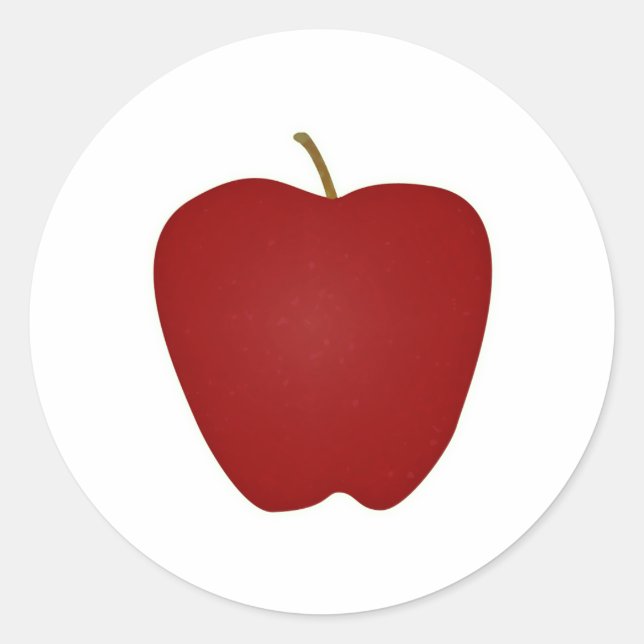 Red Delicious Apple Logo Classic Round Sticker (Front)