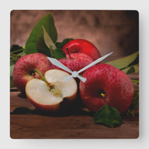 Red Delicious Apples  Large Clock