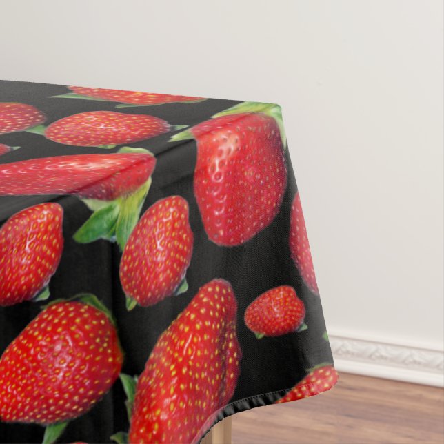 Red Delicious Strawberries,  Tablecloth (In Situ)