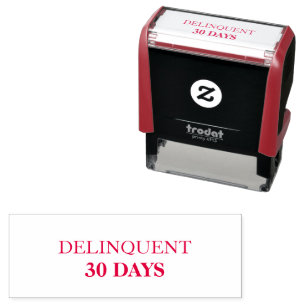 Red Delinquent 30 Days Office Self-inking Stamp