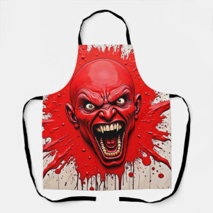 Red Demon Fury Art Apron
