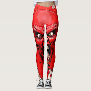 Red Demon Fury Art Leggings