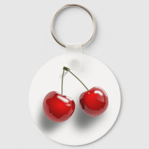Red Dessert Glazed Cherries Key Ring