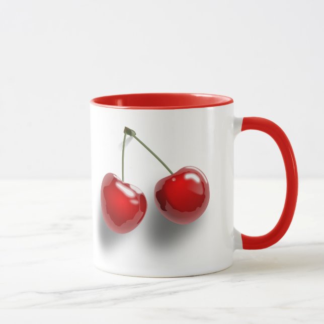 Red Dessert Glazed Cherries Mug (Right)