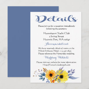 Red Details Directions Lovebirds Hearts Wedding Invitation