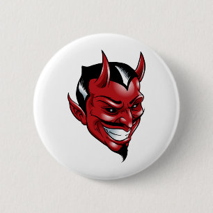 Red Devil 6 Cm Round Badge