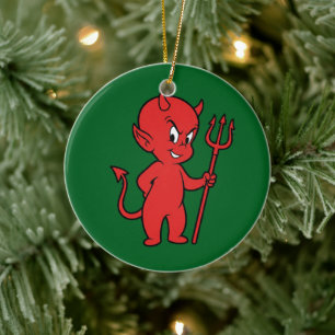 Red Devil Ceramic Tree Decoration