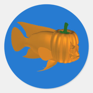 Red Devil Cichlid Classic Round Sticker