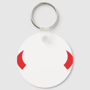 red devil horns icon key ring