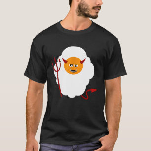 Red Devil Horns Tail Pitchfork Deviled Fried Egg H T-Shirt