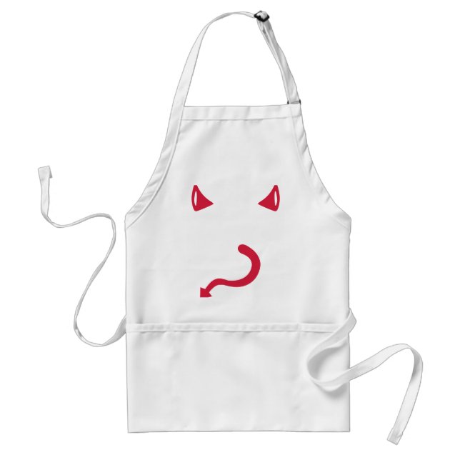Red devil horns tail standard apron (Front)