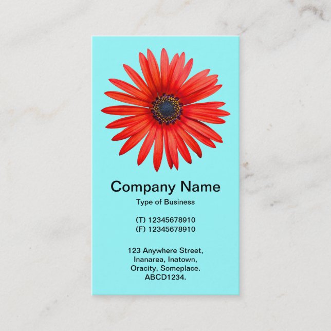 Red Devil - Ice Blue Business Card (Front)