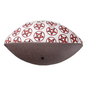 Red Devil Pentagram American Football