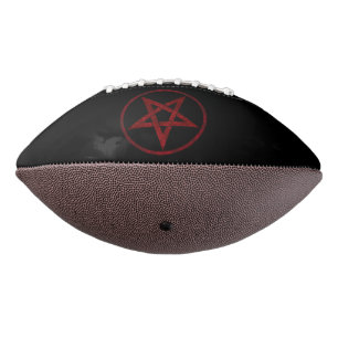 Red Devil Pentagram American Football
