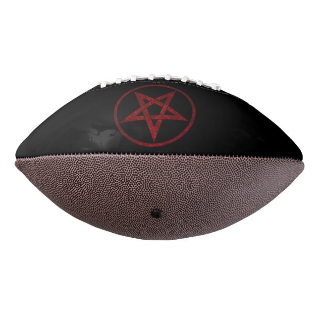 Red Devil Pentagram American Football (Rotated 270)