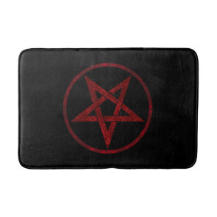 Red Devil Pentagram Bath Mat