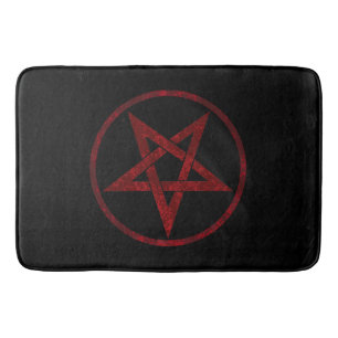 Red Devil Pentagram Bath Mat