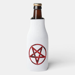 Red Devil Pentagram Bottle Cooler