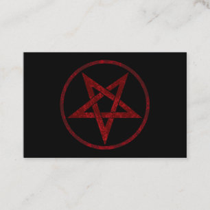 Red Devil Pentagram Business Card