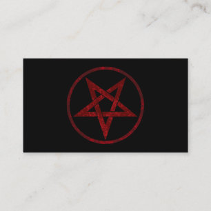 Red Devil Pentagram Calling Card