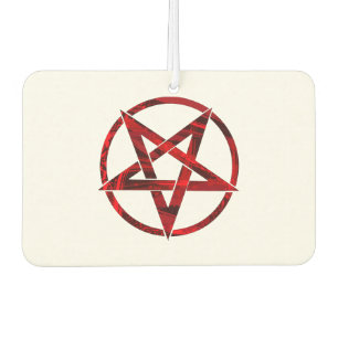 Red Devil Pentagram Car Air Freshener