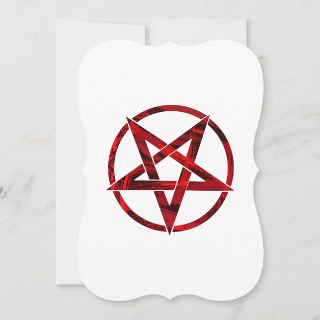 Red Devil Pentagram Card (Front)